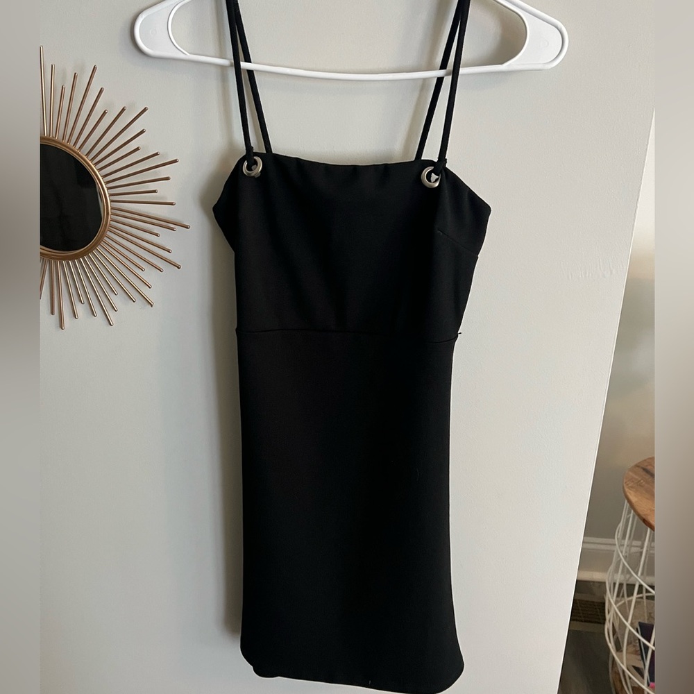 Blue Blush Black Mini Dress